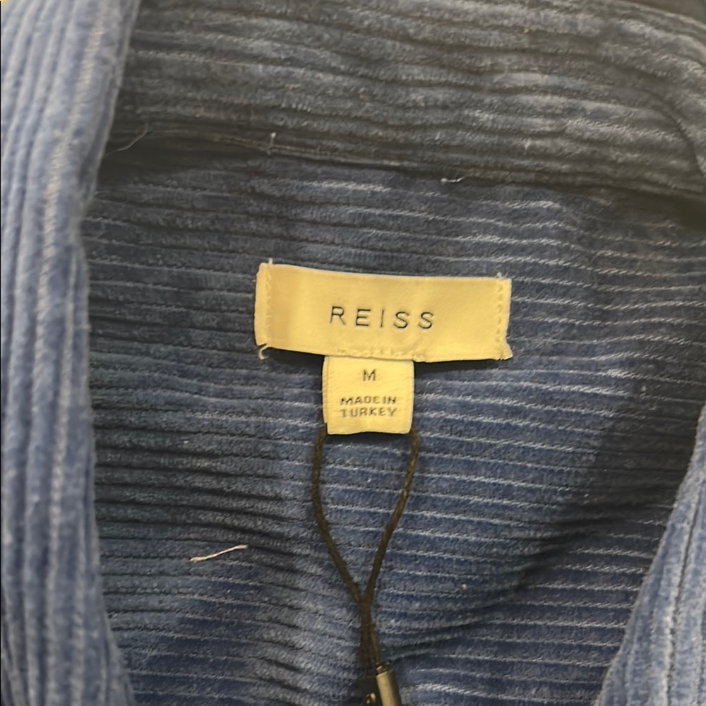 Reiss - Men’s Blue Corduroy Overshirt - Picture 10 of 14